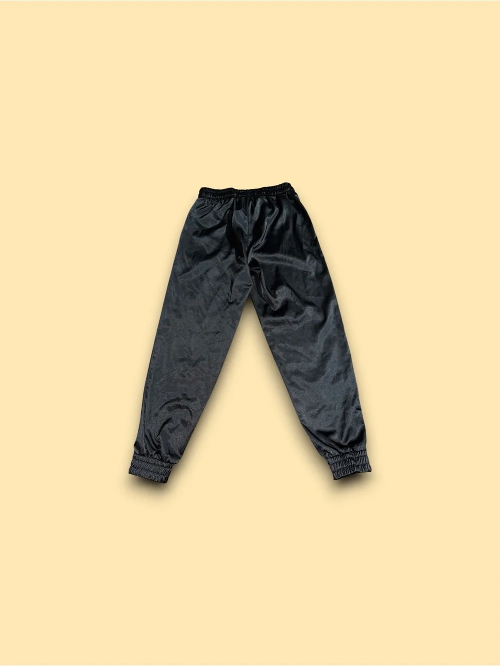 Nike Unisex Drawstring Waist Lightwight Satin Track Pants Small Black